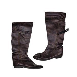 (Up To 50% Off SALE) R2 Tall Zip Up Flat Boots